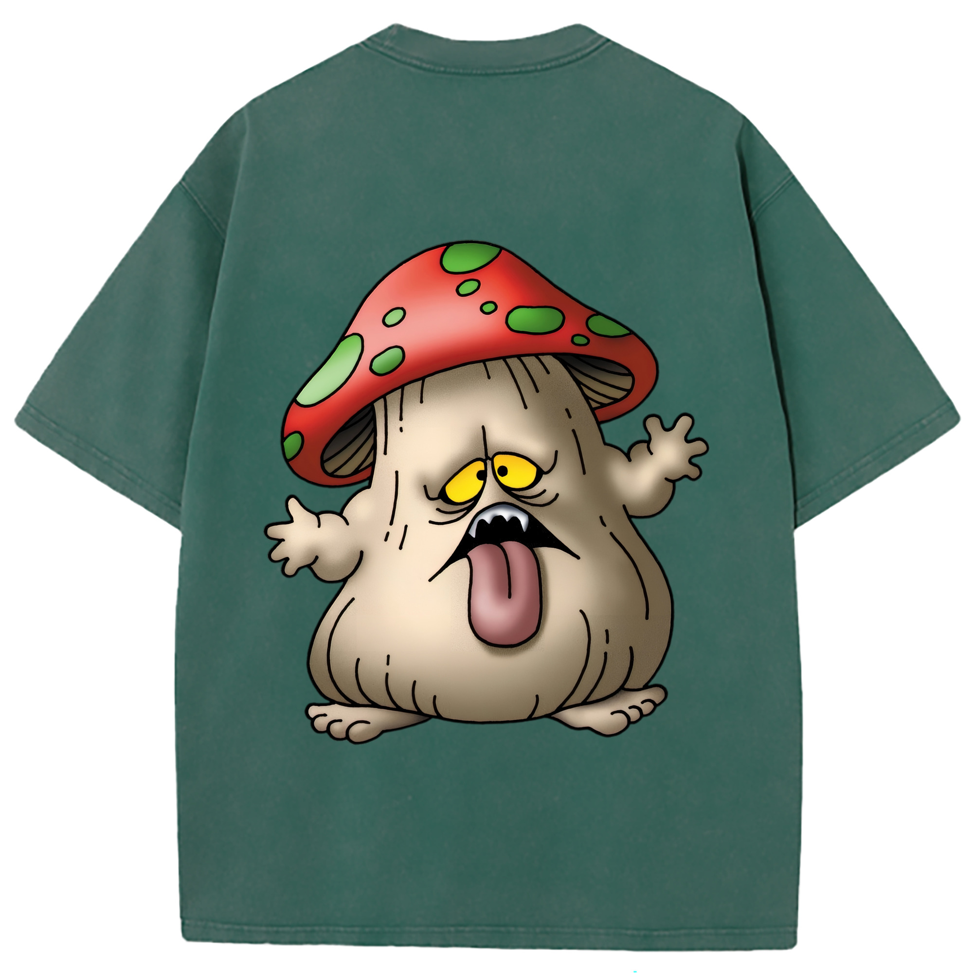 （画像用） ドラゴンクエスト Doragon Kuesuto Dragon Quest 綿100% ヴィンテージ風 半袖Tシャツ（背面プリント）